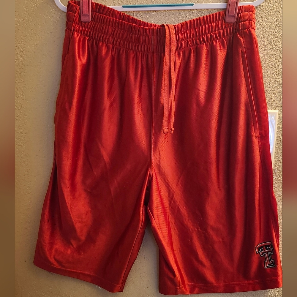 Pro Edge Red Athletic Shorts with Smooth Texture